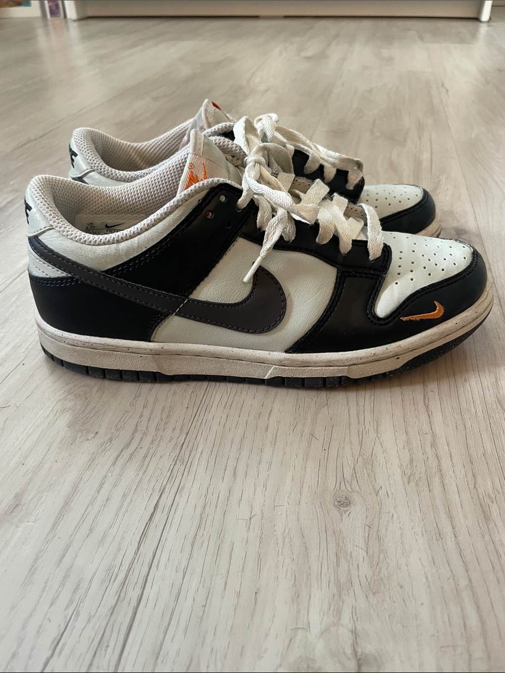 Nike Dunk Low Black Gray Orange Shoes